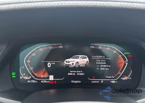 2021 BMW X7 xDrive40I из США, поврежденный, VIN 5UXCW2C00M9H53341